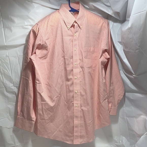 Men’s Brooks Brothers Red White stripe Button Down Long Sleeve Shirt Size 16-34 - Picture 2 of 4